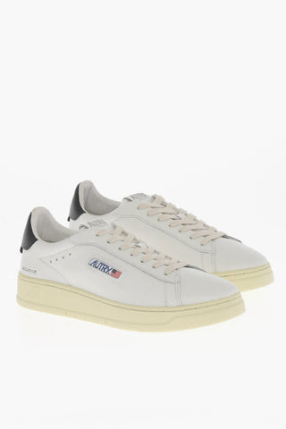 Solid Color Leather DALLAS Low-Top Sneakers