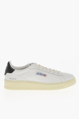 Solid Color Leather DALLAS Low-Top Sneakers