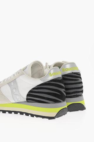 Sneakers Basse JAZZ TRIPLE In Suede e Nylon Con Dettaglio Argentato