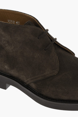 Scarpe Derby in Suede a Tinta Unita