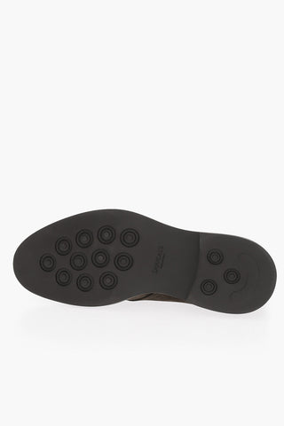 Scarpe Derby in Suede a Tinta Unita