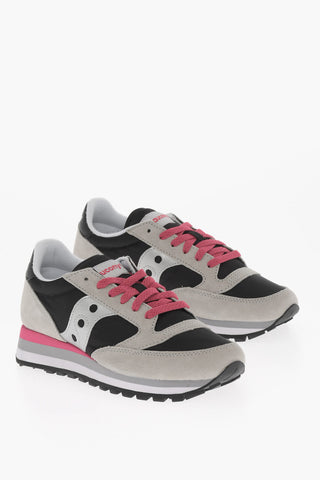 Color Block Suede and Nylon JAZZ Low-Top Sneakers
