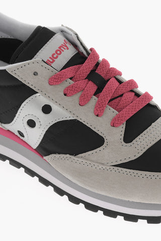 Color Block Suede and Nylon JAZZ Low-Top Sneakers