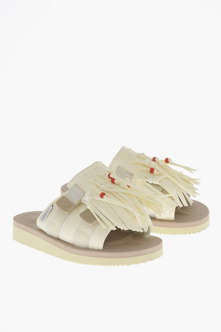Sandali HOTO in Ecopelle con Frange e Perline
