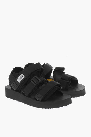 Nylon KISEE-V Sandals with Crossed Bands and Touch Strap Closure