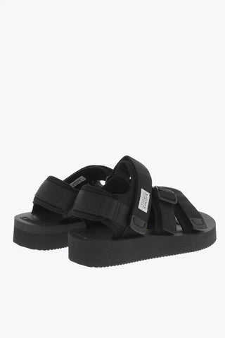Nylon KISEE-V Sandals with Crossed Bands and Touch Strap Closure