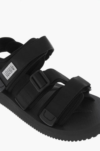Nylon KISEE-V Sandals with Crossed Bands and Touch Strap Closure