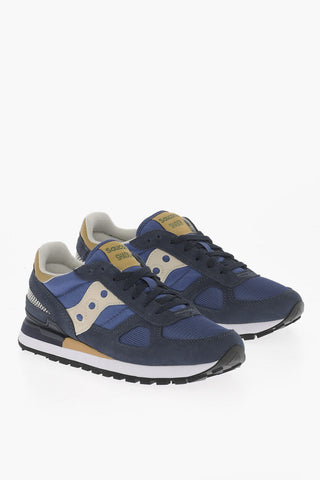 Suede and Nylon SHADOW Low Top Sneakers with Contrasting Details