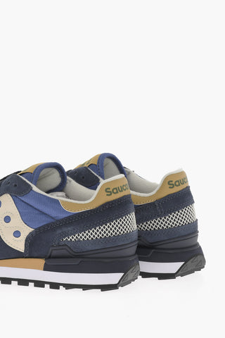 Suede and Nylon SHADOW Low Top Sneakers with Contrasting Details
