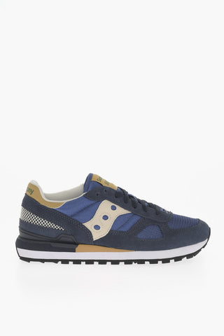 Suede and Nylon SHADOW Low Top Sneakers with Contrasting Details