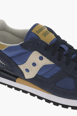 Suede and Nylon SHADOW Low Top Sneakers with Contrasting Details