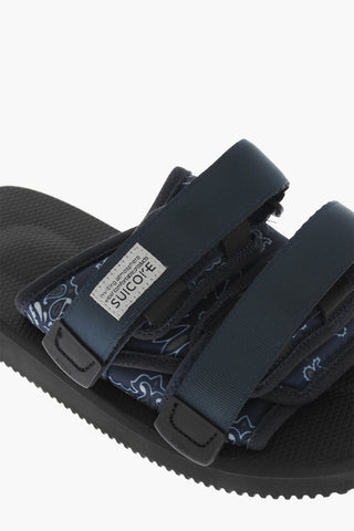 Bandana Motif MOTO Sandals with Touch Strap Closure