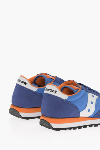 Sneakers Basse JAZZ in Camoscio e Nylon con Lacci a Contrasto 