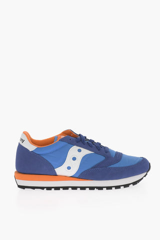 Sneakers Basse JAZZ in Camoscio e Nylon con Lacci a Contrasto 