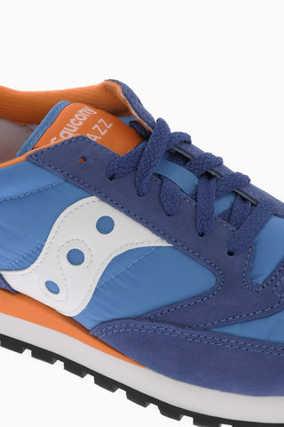Sneakers Basse JAZZ in Camoscio e Nylon con Lacci a Contrasto 