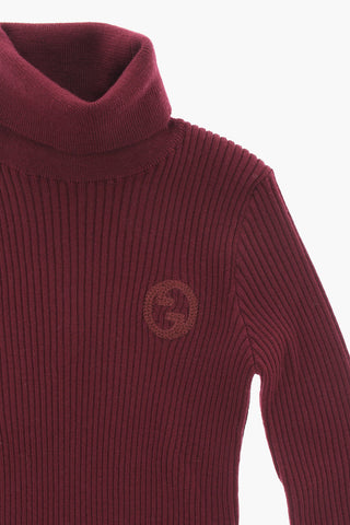 Maglia Collo alto in Lana a Coste