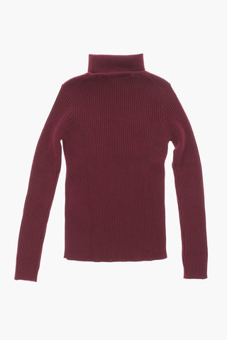 Maglia Collo alto in Lana a Coste