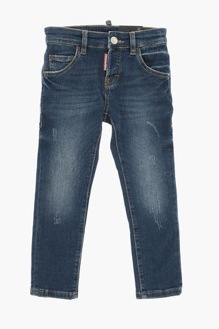 Vintage Effect Jeans with Visible Stiching