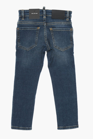 Vintage Effect Jeans with Visible Stiching