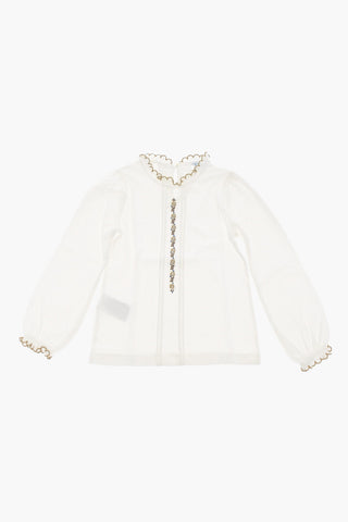 Maglia Leggera con Collo arricciato