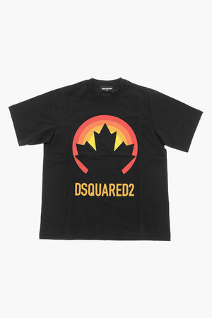 Cotton Crewneck T-Shirt with Print