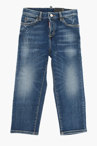 Vintage Effect Jeans with Visible Stiching