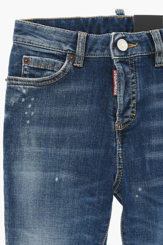 Vintage Effect Jeans with Visible Stiching