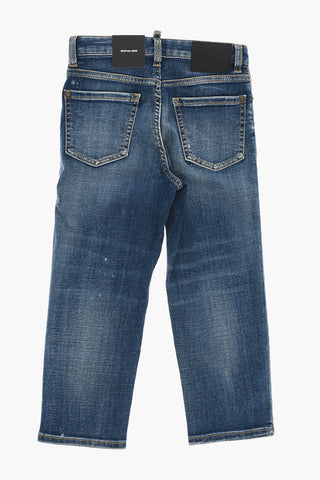 Vintage Effect Jeans with Visible Stiching