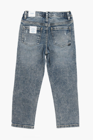 Vintage Effect Jeans with Visible Stiching