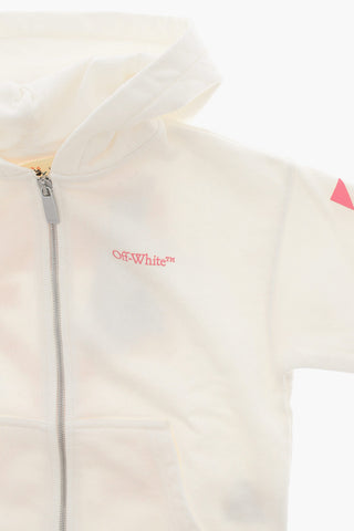 Felpa in Cotone con Cappuccio e Zip