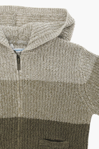 Gradient Effect Sweater with Hood