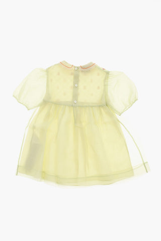 Vestito in Seta con Ricamo Fiori