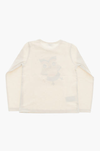 Crew-neck T-shirt with Maxi Front Embroidery