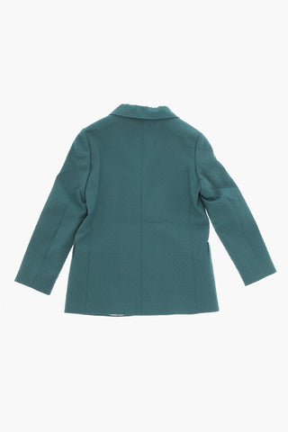 Double-Breasted Blazer with All-Over Monogram