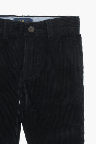 Corduroy Cotton Pants with Belt Loops