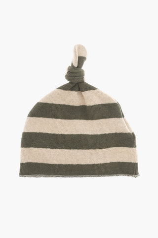 TEDDY & MINOU Striped Two-Tone Beanie