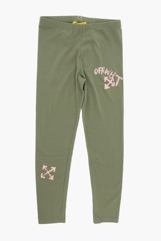 Cotton Stretch Leggings with Logo