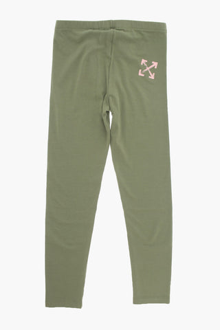 Cotton Stretch Leggings with Logo