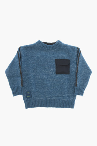 Crew-neck Sweater with Breast Pocket