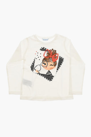 Crew-neck T-shirt with Frontal Print