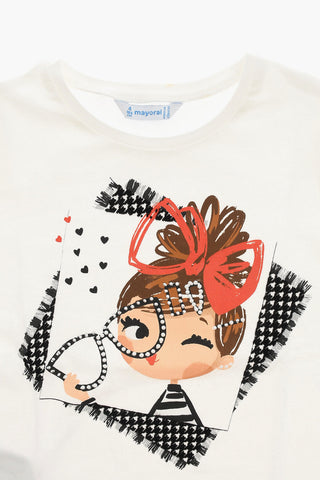 Crew-neck T-shirt with Frontal Print