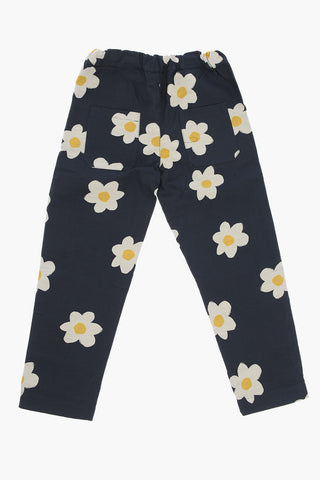 Floral-Motif Double Pleated Pants