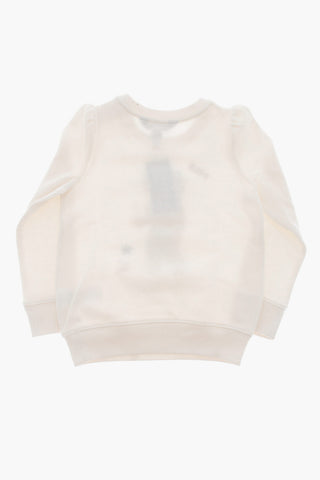 Fleeced-Cotton Blend Crew-Neck Sweathirt