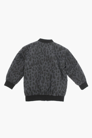 패딩 봄버 재킷 애니멀 프린트