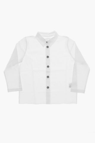 Camicia In Popeline di Cotone con Collo Italiano