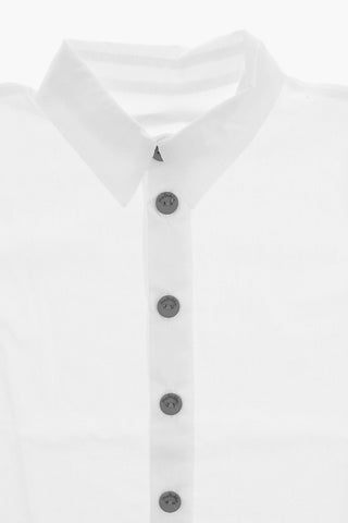 Camicia In Popeline di Cotone con Collo Italiano