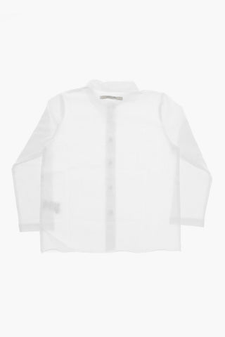Camicia In Popeline di Cotone con Collo Italiano