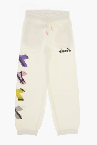 Joggers in Cotone con Stampa Laterale