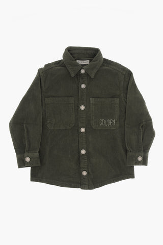 Cordouroy Shirt with Logo-Buttons