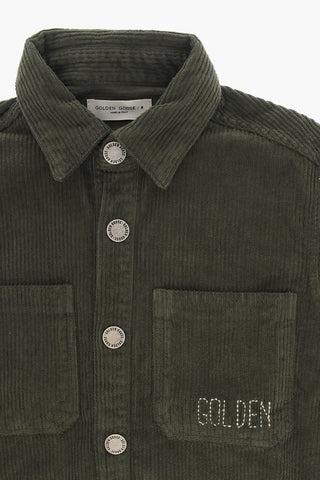 Cordouroy Shirt with Logo-Buttons